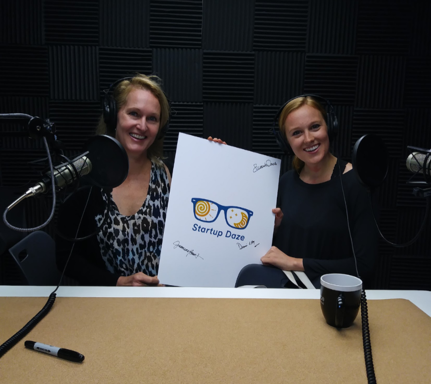 Susan and Shannon podcasting